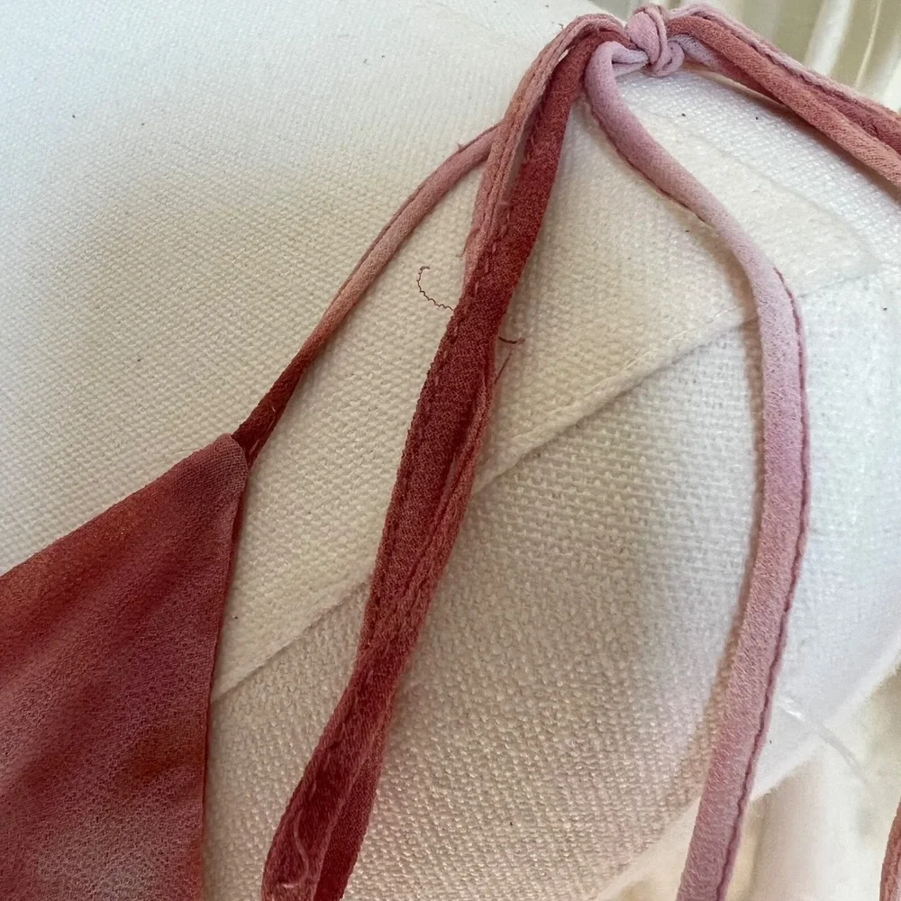 SOLD Rosewater Pink Tie Dye Patterned Dress - Picture 5 of 7